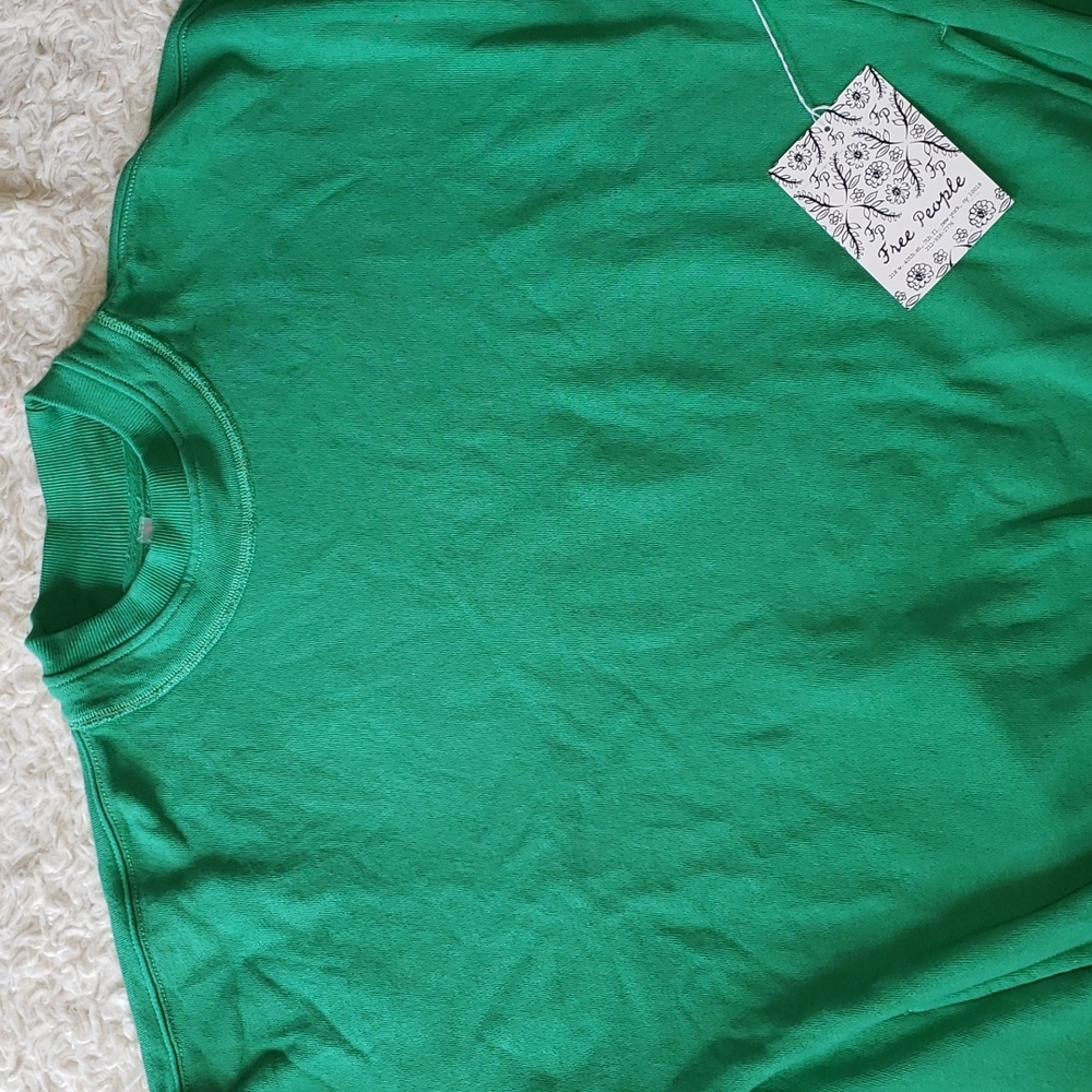Free People Movement Hi Low Hem Pullover Crew Neck Oversized Sweatshirt XS Nwt - Picture 3 of 8